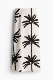 Long Skirt - Regular waist - Long - Creampalm trees - Ladies HampM US at H&M